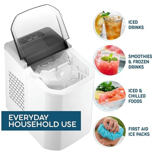 Máquina para hacer hielo de mostrador, color rojo miniatura 4