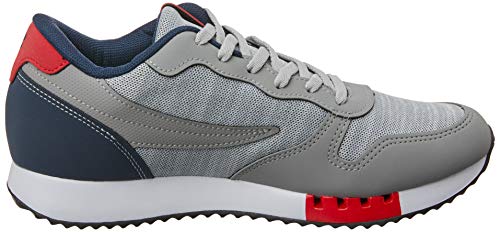 Tênis Euro Jogger Sport, FILA, Masculino, Cinza/Marinho/Vermelho, 40
