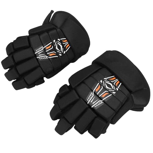 banapoy Hockey Gloves, 1 Pair Youth Ice Hockey Gloves and Breathable Lacrosse Gloves, Full Motion Thumb Versatile Protective Field Hockey Gloves for Hockey Players (11inch)