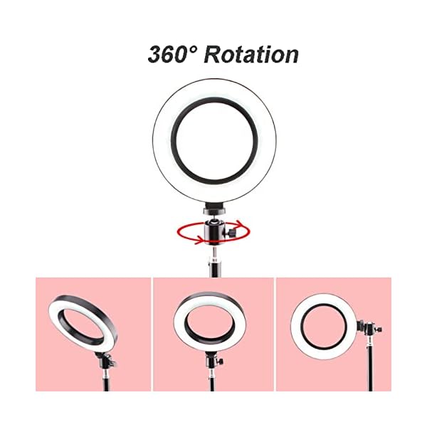 XRDSHY Ringleuchte Dimmbare LED-Ringlicht Mit Stativ Handyhalterung Ring Light Für YouTube-Tiktok Videoaufnahme Selfie… – Bild 5