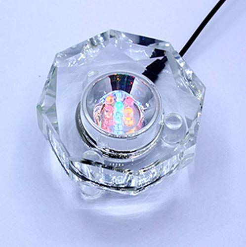 Zoogamo Crystal 7 Led Light Multicolor Illuminated Display Base – 3.5” Color Changing Stand with Mirror Plate for Glass Art - Thumbnail 5