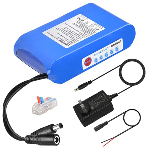 TalentCell 12V 6Ah LiFePO4 Battery Pack Ultra Long Life Cycles Rechargeable DC 12.8V 6000mAh 76.8Wh Lithium Iron Phosphate Backup Battery for LED Strip CCTV Camera Router Solar System DIY Project