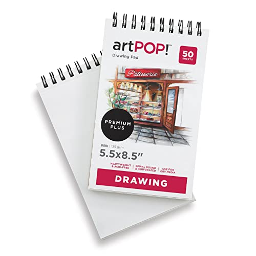artPOP! Drawing Paper Pads, 2-Pack, 5.5" x 8.5", 50 Sheets Each, 80 lb (135gsm) - Image 2
