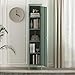 Manhattan Comfort Naomi 72.8'' Tall Storage Cabinet, Single Metal Locker with Lock, Adjustable Shelves, Vented Door & Floor Protectors, Modern Garage & Office Organizer, Green
