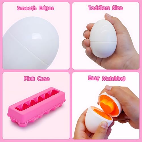 Image of MOONTOY Egg Toy 12 Pieces - Montessori Learning Toy for Toddlers from 1 Year, Motor Skills Game for Colour & Shape Recognition, Sorting Game for Children, Educational Toy for Christmas, Children's Day