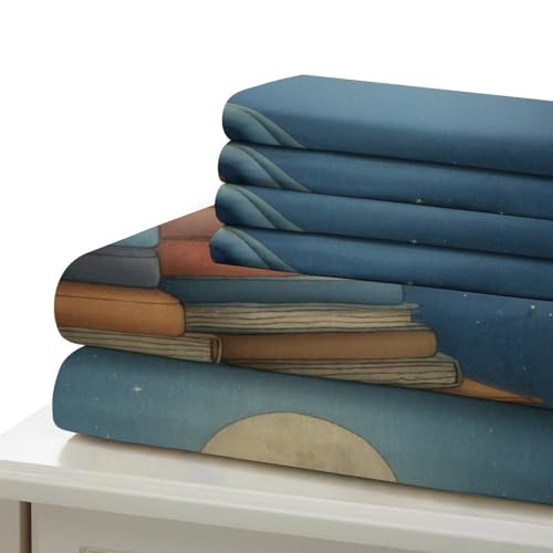 Parure de lit 3D scène de lecture housse de couette single en microfibre - 7