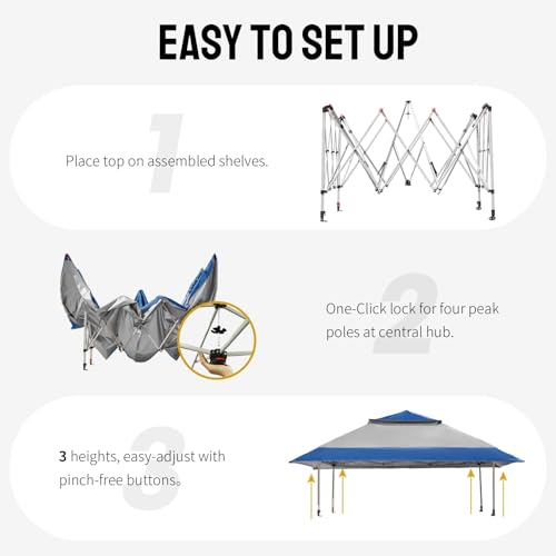 CROWN SHADES 13x13 Pop Up Gazebo