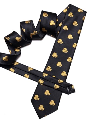 Image of Barry.Wang Fun Animal Ties for Men Designer Handkerchief Cufflink WOVEN Casual Necktie Set Festival