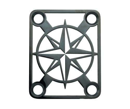 Guyker Stainless Steel Guitar Neck Plate (Black)