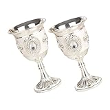 STOBAZA 2 Stück Weißweingläser aus Lebensmittelechtem Robustem Legierungs Material Langlebig Verschleißfest für Heiße und Kalte Getränke Vielseitig Einsetzbar als Trink und