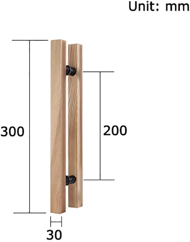 Solid Wood Commercial Push-Pull Door Handle/Glass Door Handle/Barn Door Pull Handle (Length300mm)