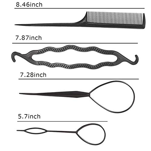 Topsy Tail Hair Tool, NIUTA Fast Hair Styling Accessories for Ponytail Loop Bun Maker (Topsy Tail Hair Tool)