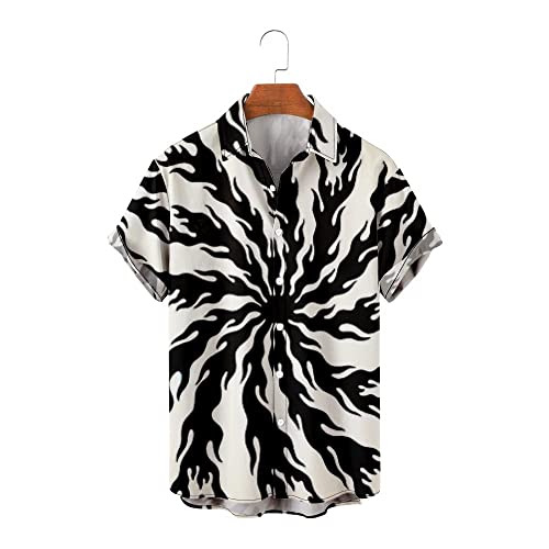 Chemise séchage rapide pour hommes haut hawaïen respirant à manches courtes