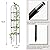 Anothera Garden Trellis for Climbing Plants, 6ft Rustproof Metal Pipe with Heavy Duty Plastic Coated, Garden Outdoor Indoor Potted Plant Support, Round Obelisk Garden Trellis for Climbing Vine?Black?