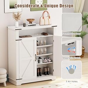 6tiershoecabinetwithdoorsentrywayshoerackshoestoragecabinetwithadjustableshelvesantitipfittingfarmhouseshoecabinetstorageforentrywaylivingroomcloset Urban Country Home Decor 6 tier shoe cabinet with doors entryway shoe rack shoe storage cabinet with adjustable shelves anti tip fitting farmhouse shoe cabinet storage for entryway living room closet urban country home decor