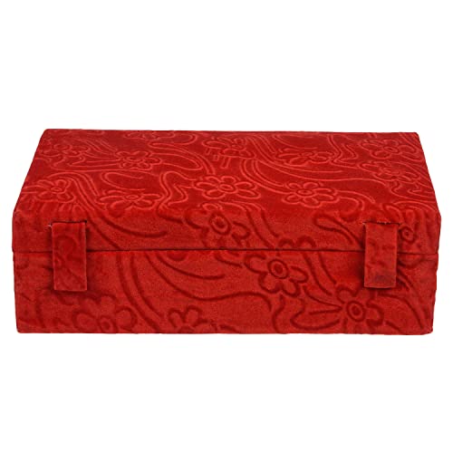 Image of Kuber Industries Wooden Bangle Box For Woman|2 Rod Bangle Storage Box Organizer|Solid Lid & Handle|MAROON