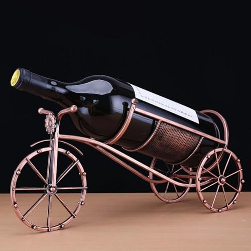 Casier à vin en fer pour 3 bouteilles | Support de table noir décoratif