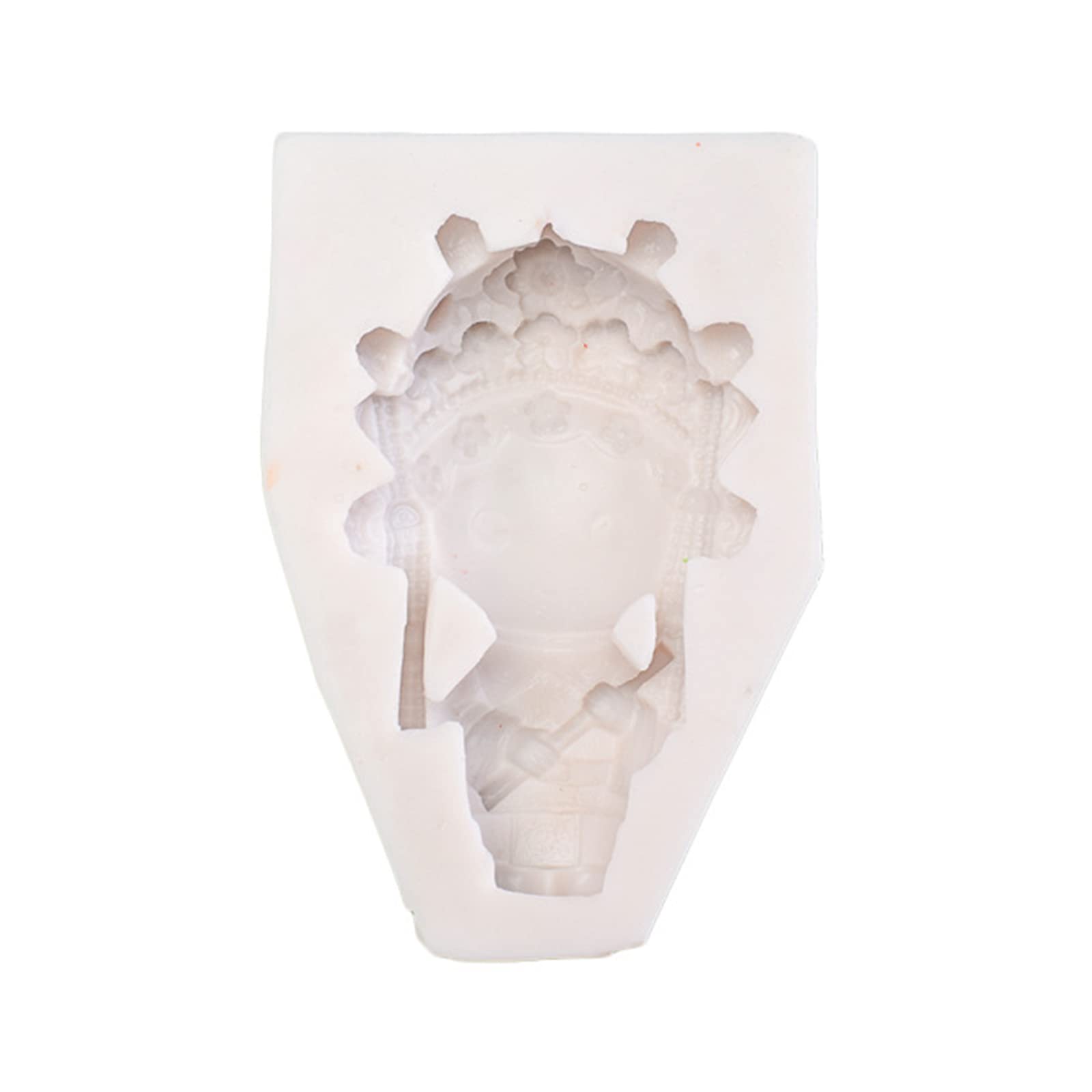 Kalttoy Peking-Opera Slicone Mold Resin Casting Silicone Mold for Plaster Craft Ornaments Fondant Cake Baking Clay Molds for Jewelry Dolls Making Clay Molds Silicone Shapes for Kids