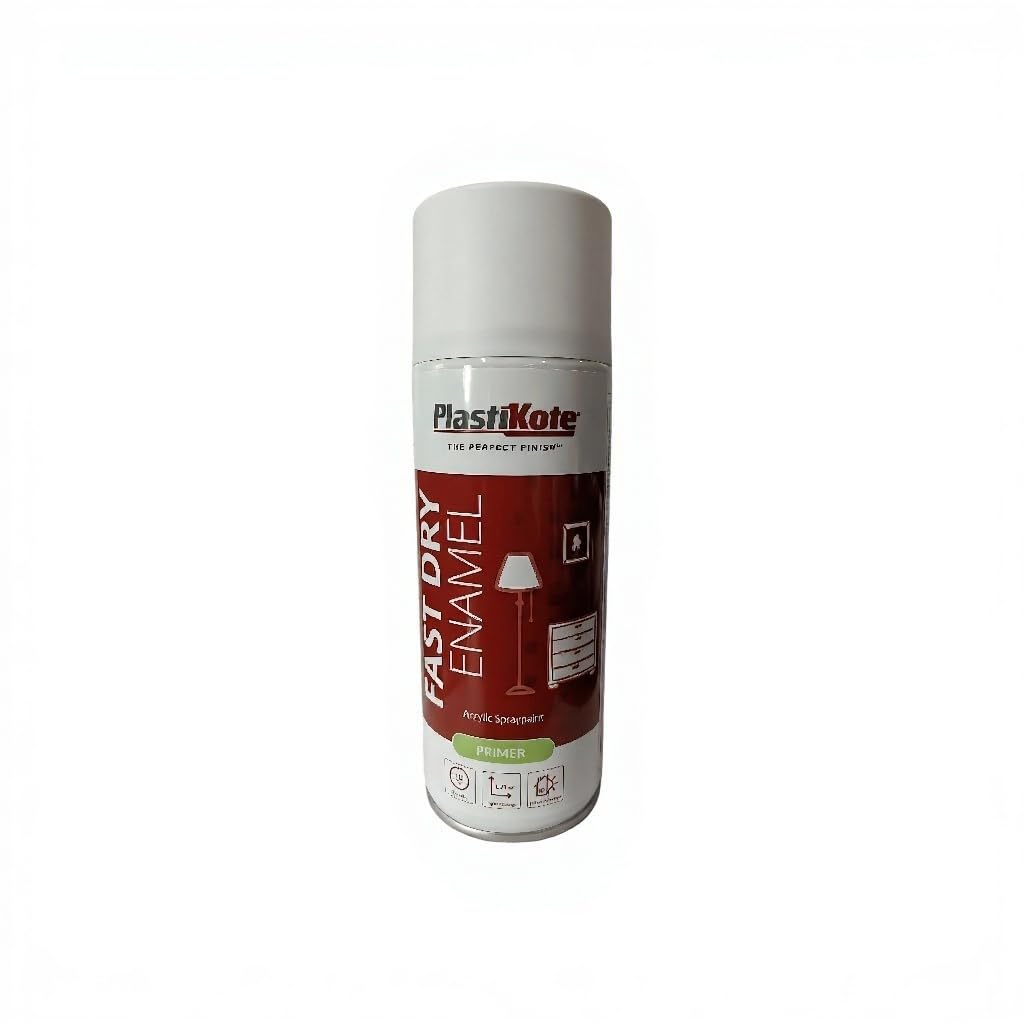 Supergift.com Primer White 400Ml Enamel Spray Paint 2-In-1 Primer & Topcoat Fast Drying Aerosol For Indoor And Outdoor Use, Paint For Metal, Wood, Plastic, Masonry, Furniture, Diy And Home Projects –