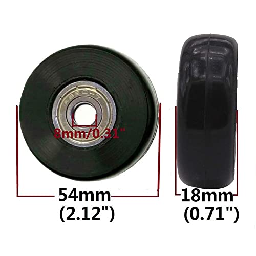 Image of LOTOWELZON 2pcs 54mm Luggage Suitcase Replacement Wheels Inline Skate Kits