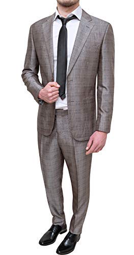 Vêtements homme sartoriale chic ensemble cérémonie carreaux brun gris tailleur