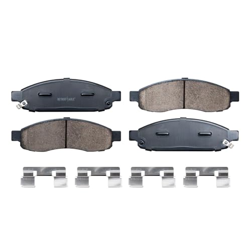 Image of Detroit Axle - Front Brake Kit for 2005-2007 Nissan Titan 2005-2006 Armada | INFINITI QX56 Drilled & Slotted Disc Brake Rotors Ceramic Brake Pads Replacement 12.60'' inch Front Rotors