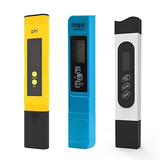 Fivota pH and TDS Meter Combo, 0.01 pH Accuracy pH Meter with ATC 0-14 pH Test Range, Temperature and TDS Test Meter Range of 0-9990ppm, 3 Meters Combo Ideal for Various Water Test Requirements