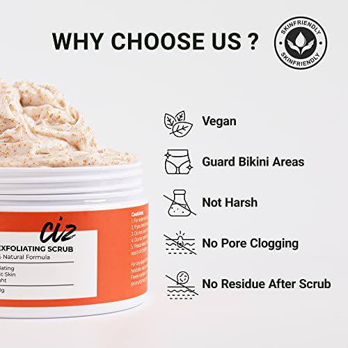 Bikini Area Exfoliating Scrub for Women: Ingrown Hair and Razor Bump Treatment