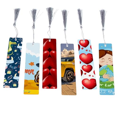 Lot de 6 marque-pages Thanksgiving avec pompon pour lecteur