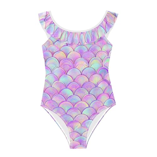 Maillot de bain fille bretelles volantées élastiques et confortables