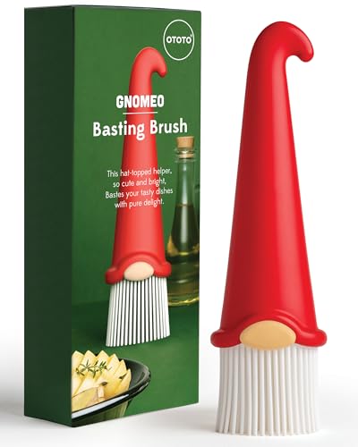 OTOTO Gnomeo Pastry Brush - Silicone Basting Brush for Cooking, Spread Oil Butter Sauce for BBQ...