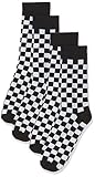Leicht und atmungsaktiv Urban Classics Herren Checker 2-pack Socken, Mehrfarbig (Black/White 00826), 39-42 EU