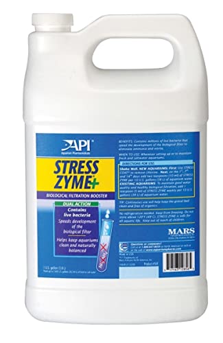 Image of API Stress Zyme Freshwater and Saltwater Aquarium Cleaning Solution 1-Gallon Bottle
