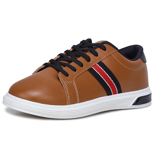 Image of ATHCO mens Milan Sneaker|Memory Foam Comfort|Laceup|Casual Shoes for Men|Soft Trendy Shoes For men|Fashion Sneaker|Genz|Millennials|Alpha|Footwear|Lightweight|EasyCare|Comfortable|Dailyuse|Extrasoft|SlipResistant|Durable|EasyCare|Shoes For Men's & Boy's