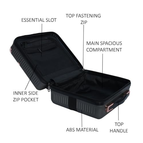 Image of ESBEDA Makeup Vanity Bag Hard Shell Vanity Cases For Women Portable Water Proof Cosmetic Travel Case, Toiletry Case With Zipper Cosmetic Bag, Hand Luggage Cosmetic Case