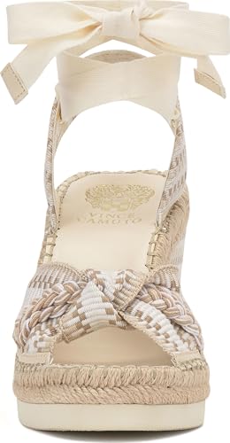 Image of Vince Camuto Bealie Woven Lace Up Wedge Sandals