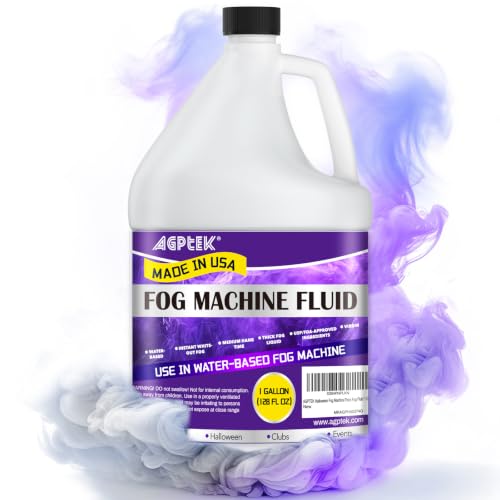 AGPTEK 1Gal Fog Machine Liquid, Water-Based Fog Juice for 400-1500W Foggers