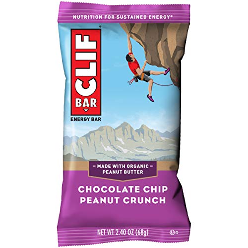 CLIF BAR - Energy Bars - Chocolate Chip Peanut Crunch - (2.4 Ounce Protein Bars, 12 Count)