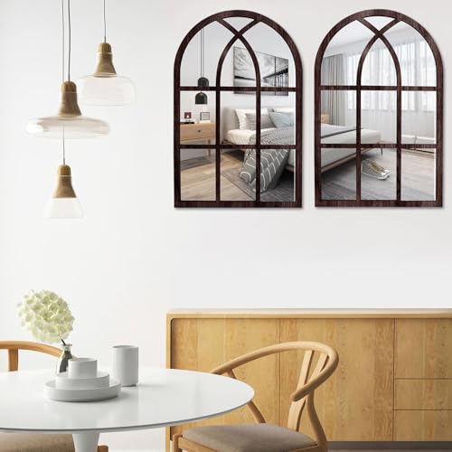 Consejos para Comprar Venta de Recamaras los más solicitados. 50 2 Piezas Ventana Espejo De Pared Para Decoración Espejo De Cuadros Pared Borde Negro Tipo Ventan Para Sala De Estar, Recámara, Entrada, Cambiador De Baño, Chimenea De Chimenea...