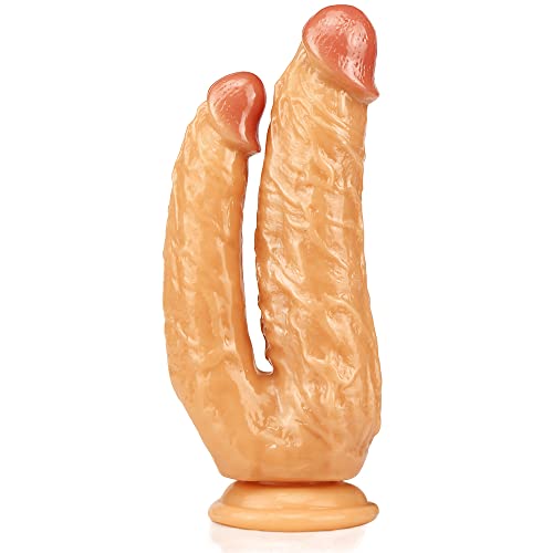 8.26 Inch Adult Toy for Women Realistic Silicone Double Dick with Strong Suction Cup for Hands-Free Thrusting Play 69df8