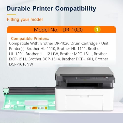 Image of DR-1020 Imaging Drum Unit for Brother DR-1020 Compatible for Brother HL 1118, 1111, DCP 1518, 1511, MFC 1813, 1818, 1811 (DR-1020 1PIC)