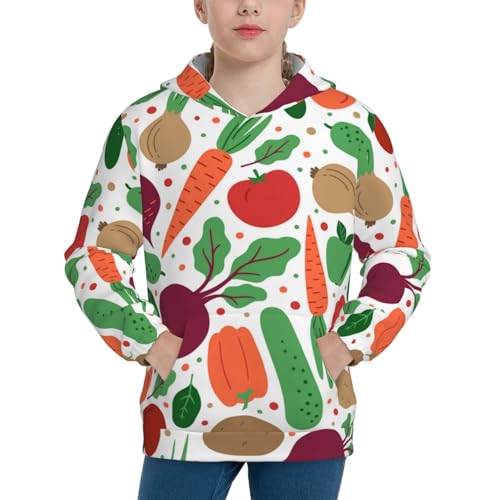 Vegetables Kid Hoodies Boys Sweatshirts Girls Pullover with Pocket