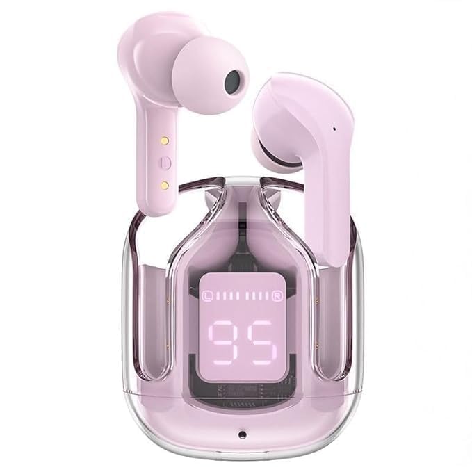 TECHNO LINE MOBILE ACCESSORIES TECHNO LINE True Wireless Bluetooth Earbuds With Digital Display, Pink