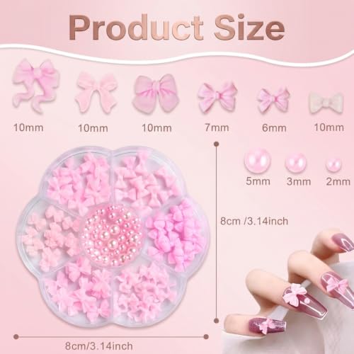 Image of MAYCREATE Bow-Knot Nail Stud Rhinestones Crystal, 3D Bow-Knot