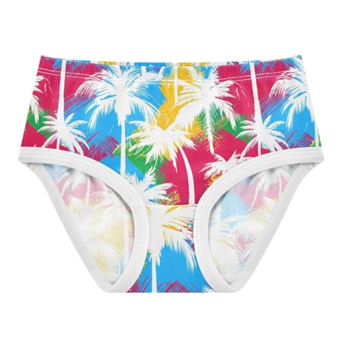 Joisal Tropical Summer Colorful Palm Toddler Girls Underwear 2t Cotton Little Girl Panties Florals Kids Briefs Undies