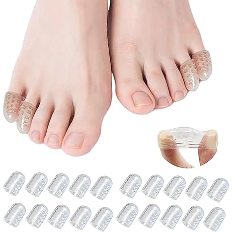 20PCS Breathable Silicone Toe Protectors for Pain Relief Cover