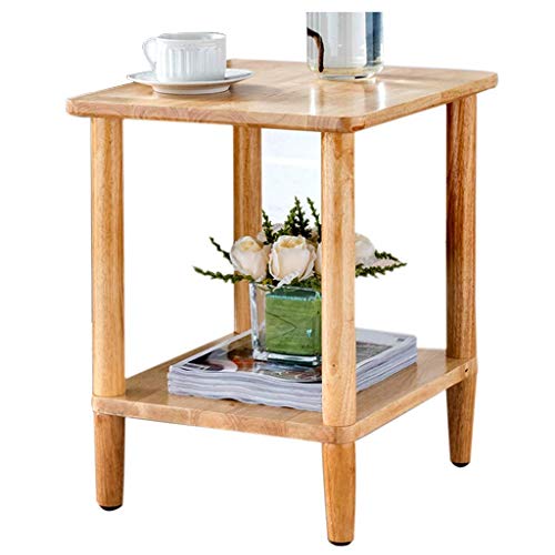 Table café en bois massif carré stable pour petit espace de salon - 2