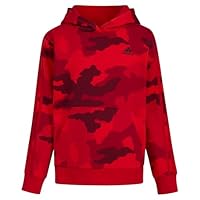 adidas Boys' Long Sleeve Camo Print Hoodie, Bright Red France Camouflage, 8