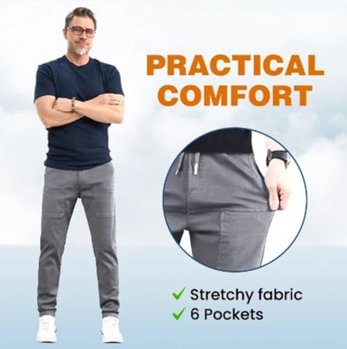Manzera Stretch Cargo Pants Men, Multipants - High Stretch Multi-Pocket Durable Cargo Pants2