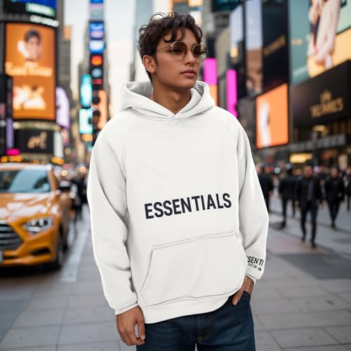 Leather Jacket Mens Mens Womens Unisex Soft Fleece Hoodie - Drawstrings and Pouch Pocket - Comfy Cozy Hooded Sweatshirt - Perfect for Casual Work Wear, Gym Men’S Christmas Sweater - Image 5